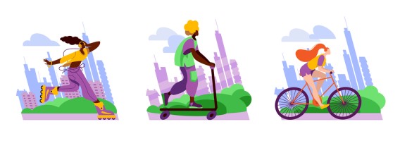 Los accidentes laborales con patinetes y bicicletas aumentan un 208,7% en 9 años